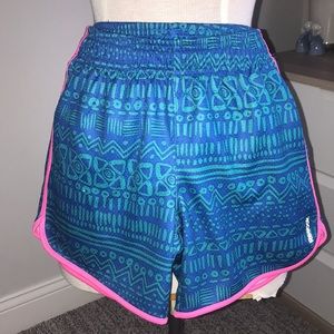 Blue and pink cute athletic shorts